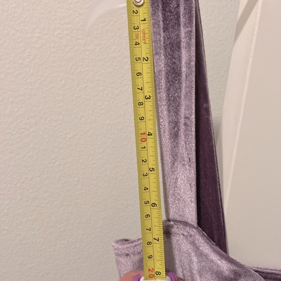 EUC [wild fable] Lavender Velvet V-Neck Tank Top Bodysuit Women’s Sz Small - Picture 13 of 14